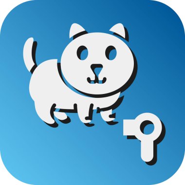 Kişisel ve Ticari Kullanım İçin Kedi Bakımı Vektörü Gradyan Arkaplan Simgesi