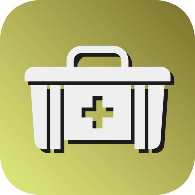 Kişisel ve ticari kullanım için İlk Yardımcı Vektör Glyph Gradyan Arkaplan Simgesi