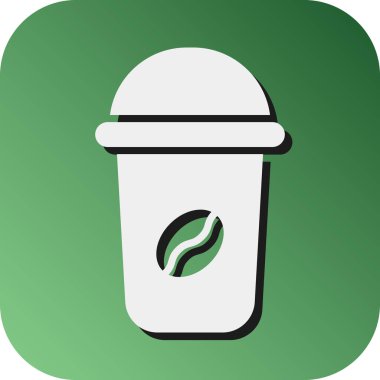 Kişisel ve ticari kullanım için Kahve Vektörü Glyph Gradyan Arkaplan Simgesi