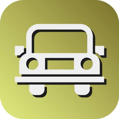 Kişisel ve ticari kullanım için Özerk Otomobil Vektörü Glyph Gradyan Arkaplan Simgesi