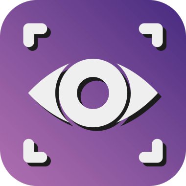 Kişisel ve ticari kullanım için Göz Tarama Vektörü Kabartma Gradyan Arkaplan Simgesi