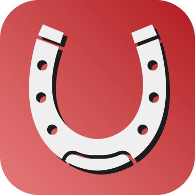 Kişisel ve ticari kullanım için At Nalı Vektörü Glyph Gradyan Arkaplan Simgesi