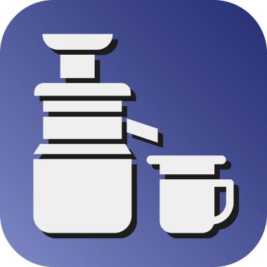 Kişisel ve Ticari Kullanım İçin Meyve sıkacağı Vektörü Glyph Gradyan Arkaplan Simgesi