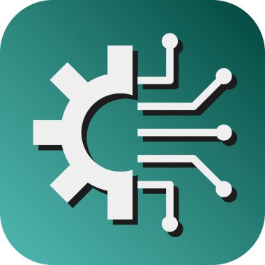 Kişisel ve ticari kullanım için Teknoloji Vektörü Glyph Gradyan Arkaplan Simgesi