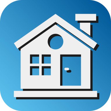 Kişisel ve Ticari Kullanım İçin Ev Vektörü Glyph Gradyan Arkaplan Simgesi