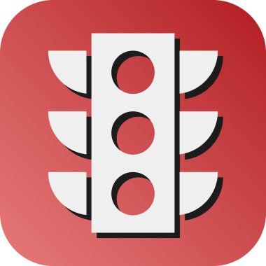 Kişisel ve ticari kullanım için Trafik Işığı Vektörü Glyph Gradyan Arkaplan Simgesi