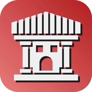 Kişisel ve Ticari Kullanım İçin Müze Vektörü Glyph Gradyan Arkaplan Simgesi