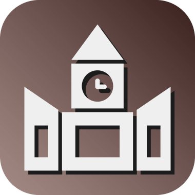 Kişisel ve ticari kullanım için Saat Kulesi Vektör Gradyan Arkaplan Simgesi