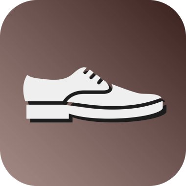 Kişisel ve Ticari Kullanım İçin Ayakkabı Vektörü Glyph Gradyan Arkaplan Simgesi