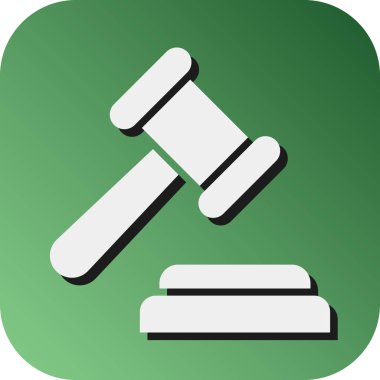 Kişisel ve Ticari Kullanım İçin Hukuk Vektörü Glyph Gradyan Arkaplan Simgesi