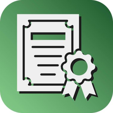 Kişisel ve Ticari Kullanım İçin Diploma Vektörü Glyph Gradyan Arkaplan Simgesi