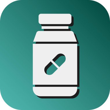 Kişisel ve ticari kullanım için İlaç Vektörü Glyph Gradyan Arkaplan Simgesi