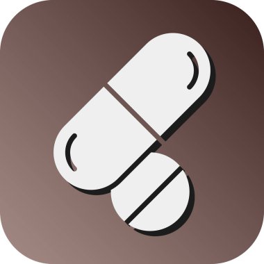 Kişisel ve ticari kullanım için hap Vektörü Kabartma Gradyan Arkaplan Simgesi