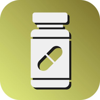 Kişisel ve ticari kullanım için Vitamin Vektörü Glyph Gradyan Arkaplan Simgesi