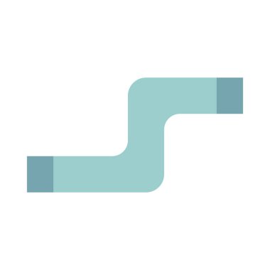 Kişisel ve ticari kullanım için Boru Vektörü Düz Simgesi