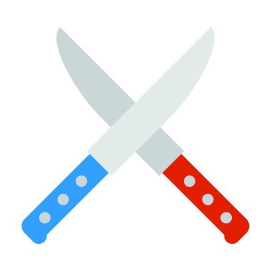 Kişisel ve Ticari Kullanım İçin Bıçaklar Vektör Düz Simgesi