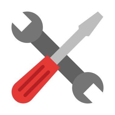 Kişisel ve ticari kullanım için Onarım Hizmetleri Vektörü Düz Simgesi