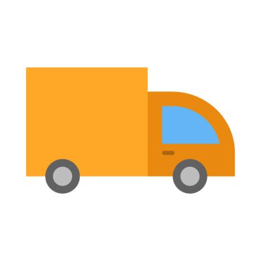 Kişisel ve ticari kullanım için Lorry Vektör Düz Simgesi