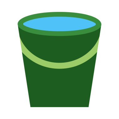 Kişisel ve ticari kullanım için Su Kovası Vektörü Düz Simgesi