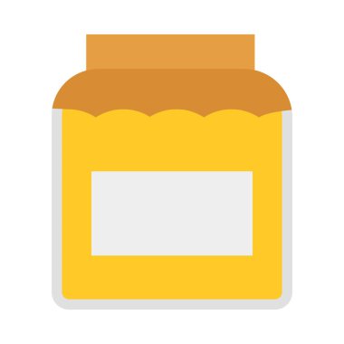 Kişisel ve ticari kullanım için Bal Kavanozu Vektörü Düz Simgesi