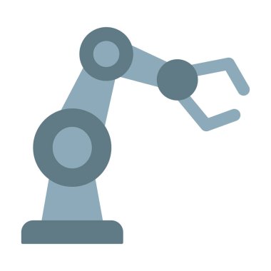 Kişisel ve ticari kullanım için Robotik Kol Vektörü Düz Simgesi
