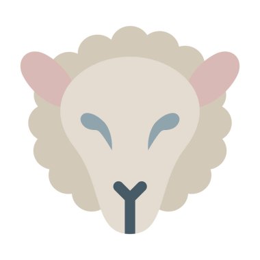 Kişisel ve Ticari Kullanım İçin Koyun Vektörü Düz Simgesi