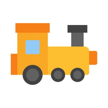 Kişisel ve ticari kullanım için Tren Vektörü Düz Simgesi