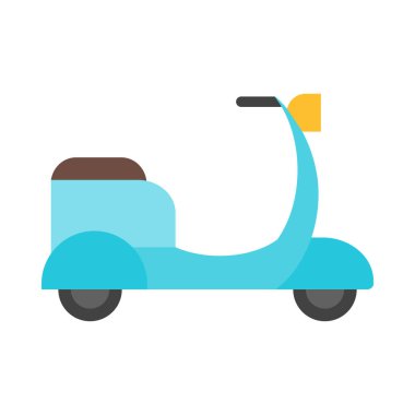 Kişisel ve ticari kullanım için Scooter Vektör Düz Simgesi