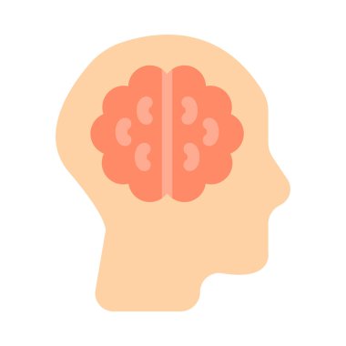 Kişisel ve Ticari Kullanım İçin Zihinsel Vektör Düz Simgesi