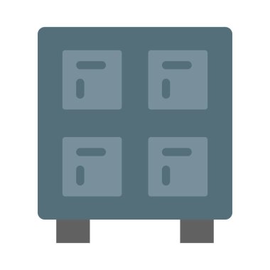 Kişisel ve Ticari Kullanım İçin Dolaplar Vektör Düz Simgesi