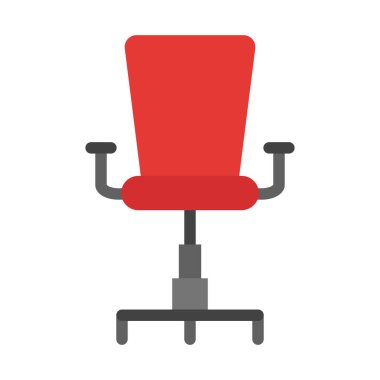 Kişisel ve Ticari Kullanım için Masa Sandalyesi Vektörü Düz Simgesi