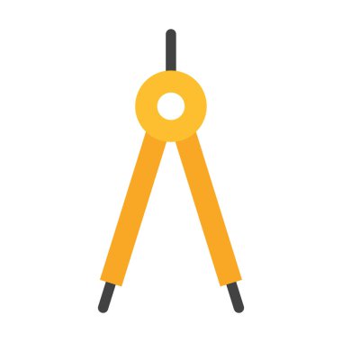 Kişisel ve Ticari Kullanım için Pusula Vektörü Düz Simgesi Çiziliyor