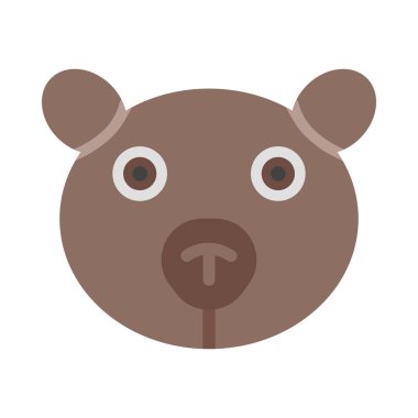 Kişisel ve ticari kullanım için Bear Vector Düz Simgesi
