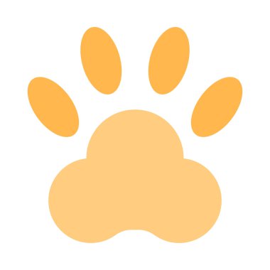 Kişisel ve Ticari Kullanım İçin Pawprint Vektör Düz Simgesi