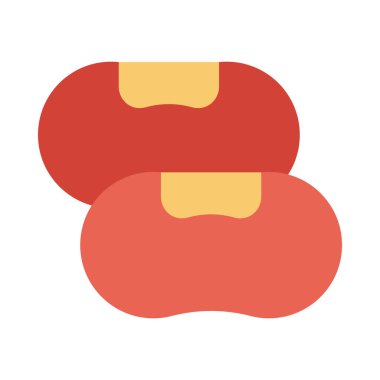 Kişisel ve Ticari Kullanım için Fasulye Vektörü Düz Simgesi