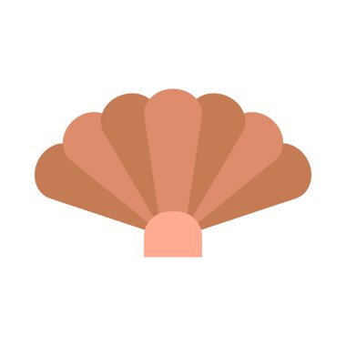 Kişisel ve Ticari Kullanım İçin Kabuk Vektörü Düz Simgesi