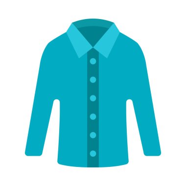 Kişisel ve Ticari Kullanım İçin Gömlek Vektörü Düz Simgesi