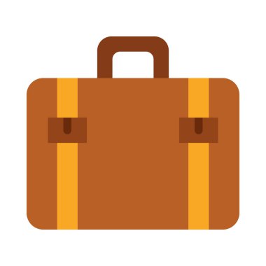 Kişisel ve Ticari Kullanım İçin Bavul Vektörü Düz Simgesi