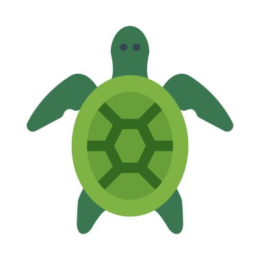 Kişisel ve ticari kullanım için Kaplumbağa Vektörü Düz Simgesi