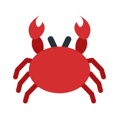 Kişisel ve ticari kullanım için Yengeç Vektörü Düz Simgesi