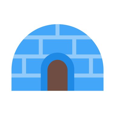 Kişisel ve ticari kullanım için Igloo Vektör Düz Simgesi