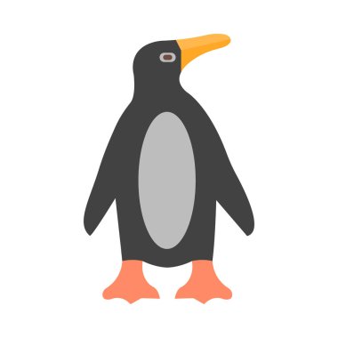 Kişisel ve Ticari Kullanım İçin Penguen Vektörü Düz Simgesi