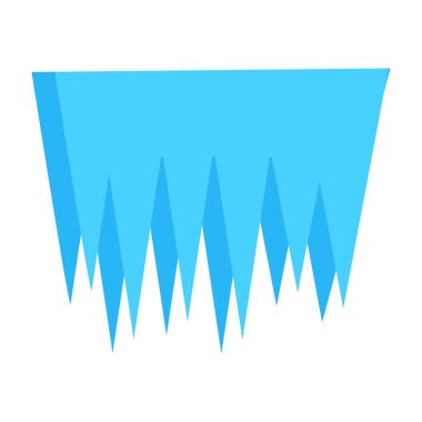 Kişisel ve Ticari Kullanım İçin Buz Sarkıtı Vektörü Düz Simgesi