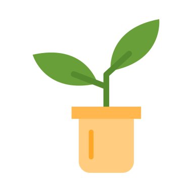 Kişisel ve Ticari Kullanım İçin Bitki Vektörü Düz Simgesi