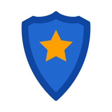 Kişisel ve Ticari Kullanım İçin Polis Rozeti Vektör Düz Simgesi