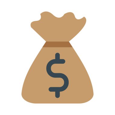 Kişisel ve ticari kullanım için Para Çantası Vektörü Düz Simgesi