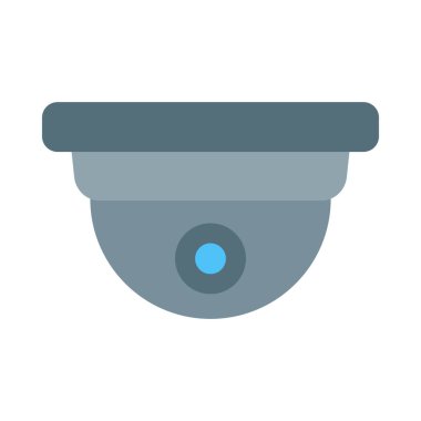 Kişisel ve ticari kullanım için Güvenlik Kamerası Vektör Düz Simgesi