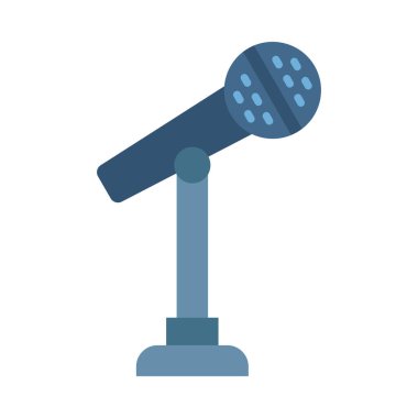 Kişisel ve Ticari Kullanım İçin Mikrofon Vektörü Düz Simgesini Durdur