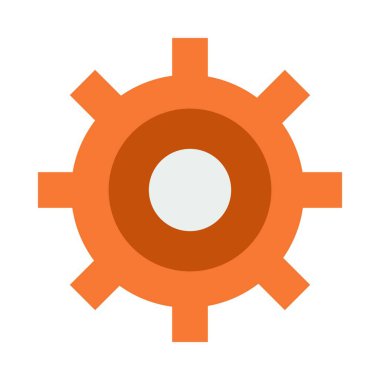 Kişisel ve ticari kullanım için Gear Tekerleği Çizim Vektörü Düz Simgesi