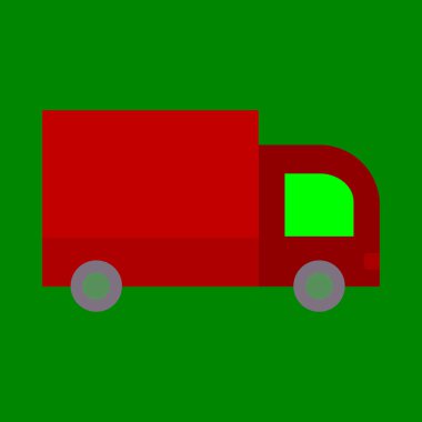 Kişisel ve Ticari Kullanım İçin Kamyon Vektörü Düz Simgesi